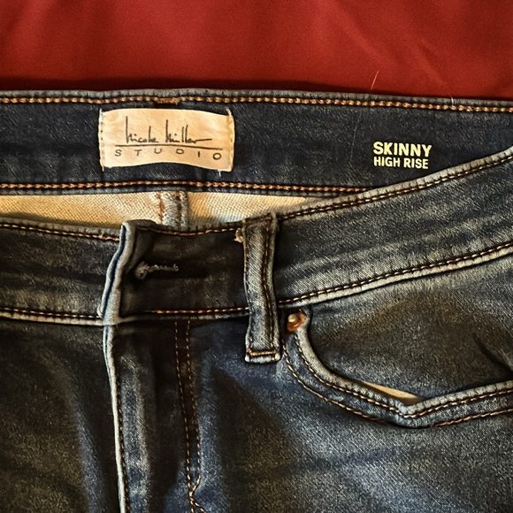 Women’s Nicole Miller Studios Blue Hi-Rise Skinny Jeans 5 Pocket - Picture 3 of 3